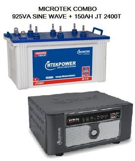 Microtek Combo Of 925VA E2 Sine Wave UPS And JT 2400T Jumbo Tubular Battery Price in India