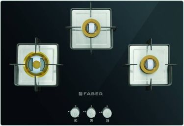 Faber HTG 753 CRS BR CI Stainless Steel Automatic Gas Cooktop (3 Burners) Price in India