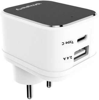 Stuffcool Tipo (WCTIPO-GRY) Dual Port Wall Charger
