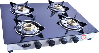 Surya Care SC-GLSB-402 Stainless Steel Manual Gas Cooktop (4 Burners)