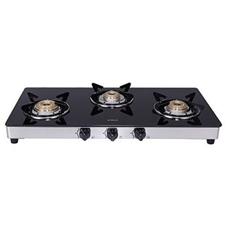 Elica 773 CT DT Vetro Manual Gas Cooktop (3 Burners) Price in India