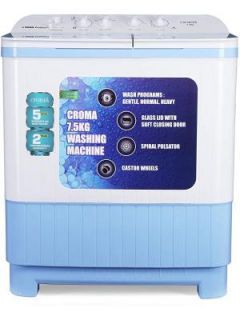 Croma 7.5 Kg Semi Automatic Top Load Washing Machine (CRAW2223) Price in India