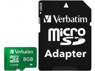 Verbatim 44042 8GB Class 10 MicroSDHC Memory Card Price in India