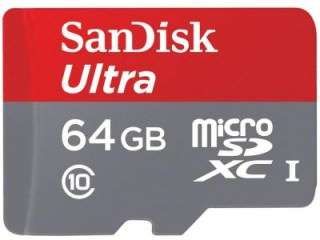 SanDisk SDSQUNC-064G 64GB Class 10 MicroSDXC Memory Card Price in India