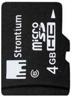 Strontium SR4GTFC6R 4GB Class 6 MicroSDHC Memory Card Price in India
