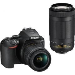 Nikon D3500 DSLR Camera (AF-P DX 18-55mm f/3.5-f/5.6G VR and AF-P DX 70-300mm f/4.5-f/6.3G ED Dual Kit Lens)