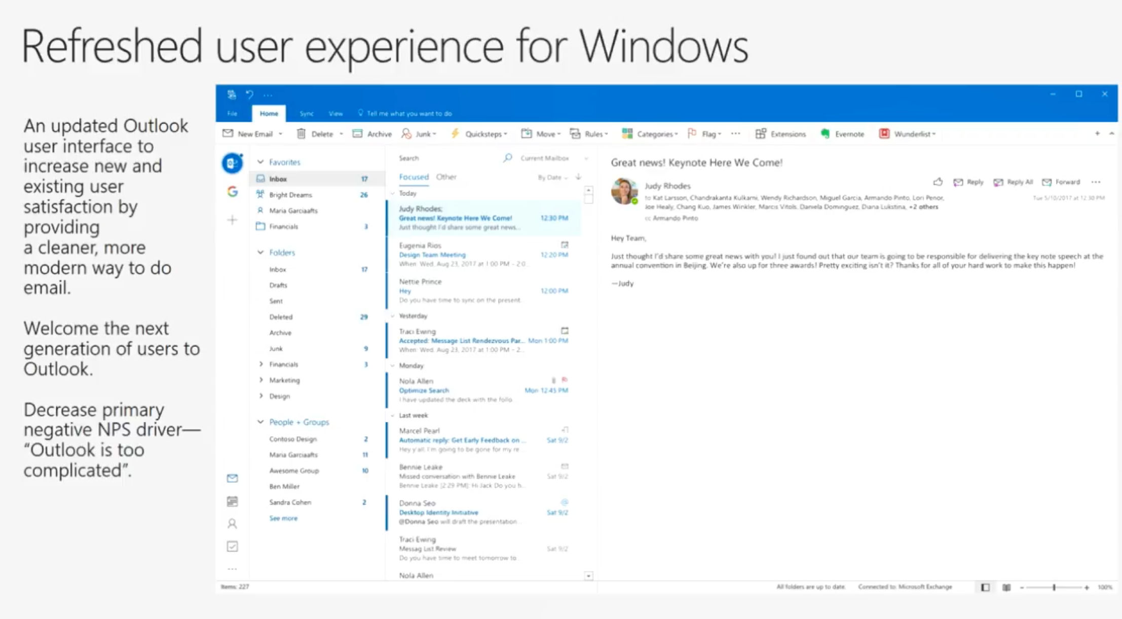 Microsoft Outlook Redesign Windows