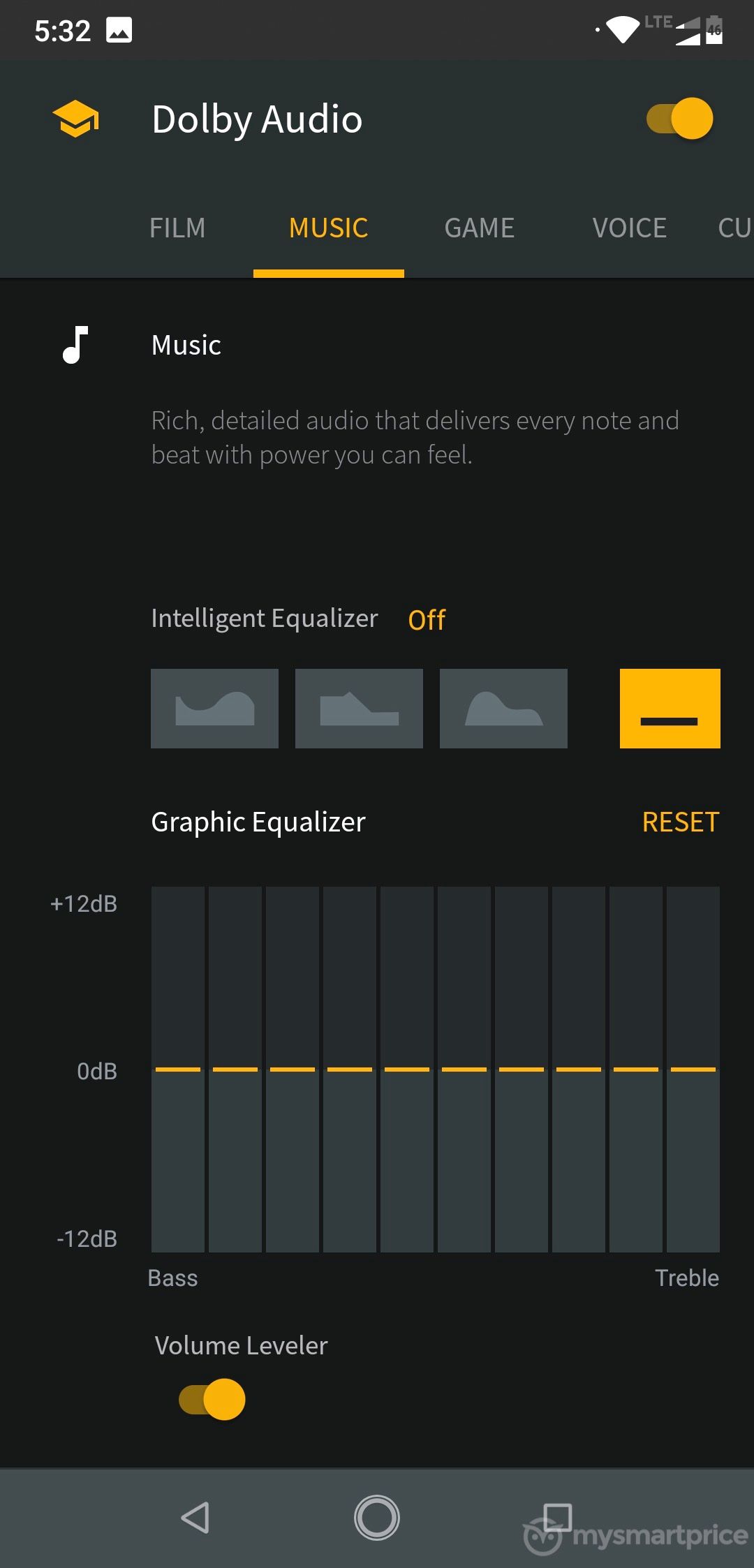Motorola Moto One Power UI Design (Dolby Audio)