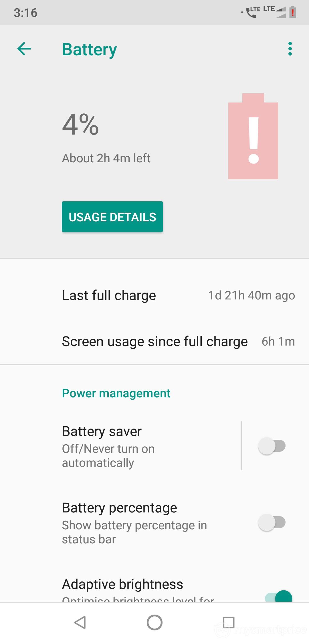 Motorola Moto One Power Battery Life Screenshot 06