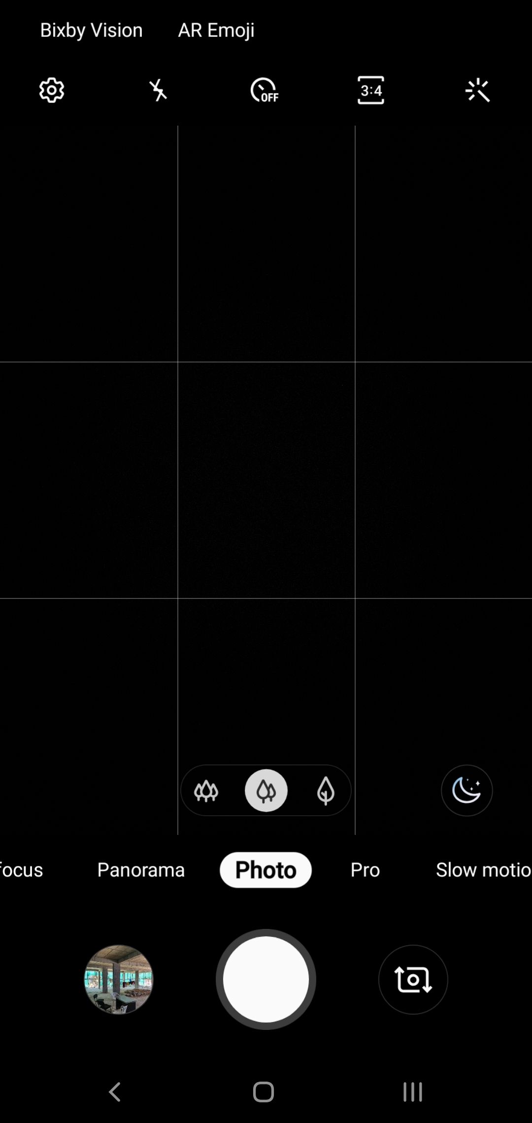 Samsung Galaxy S10+ Camera App Viewfinder Photo Mode