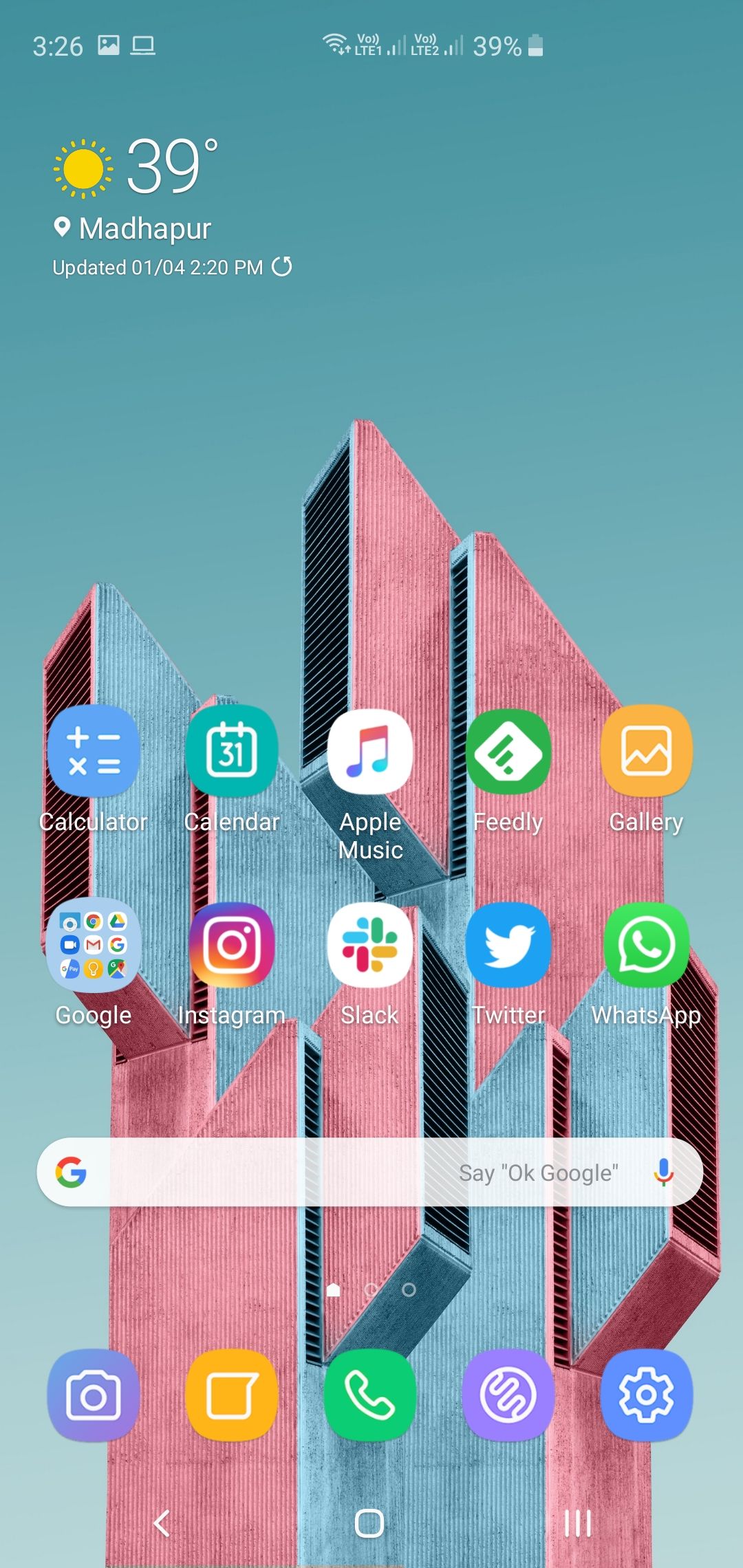 Samsung Galaxy S10+ Home Screen Icons