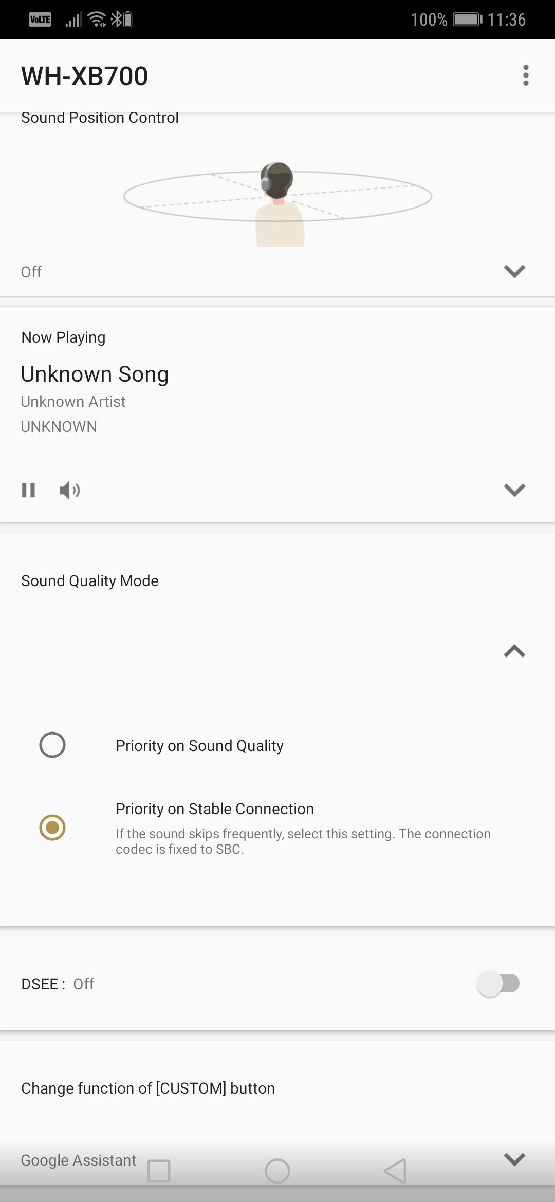 Sony Headphones Connect App Sound Quality Modes