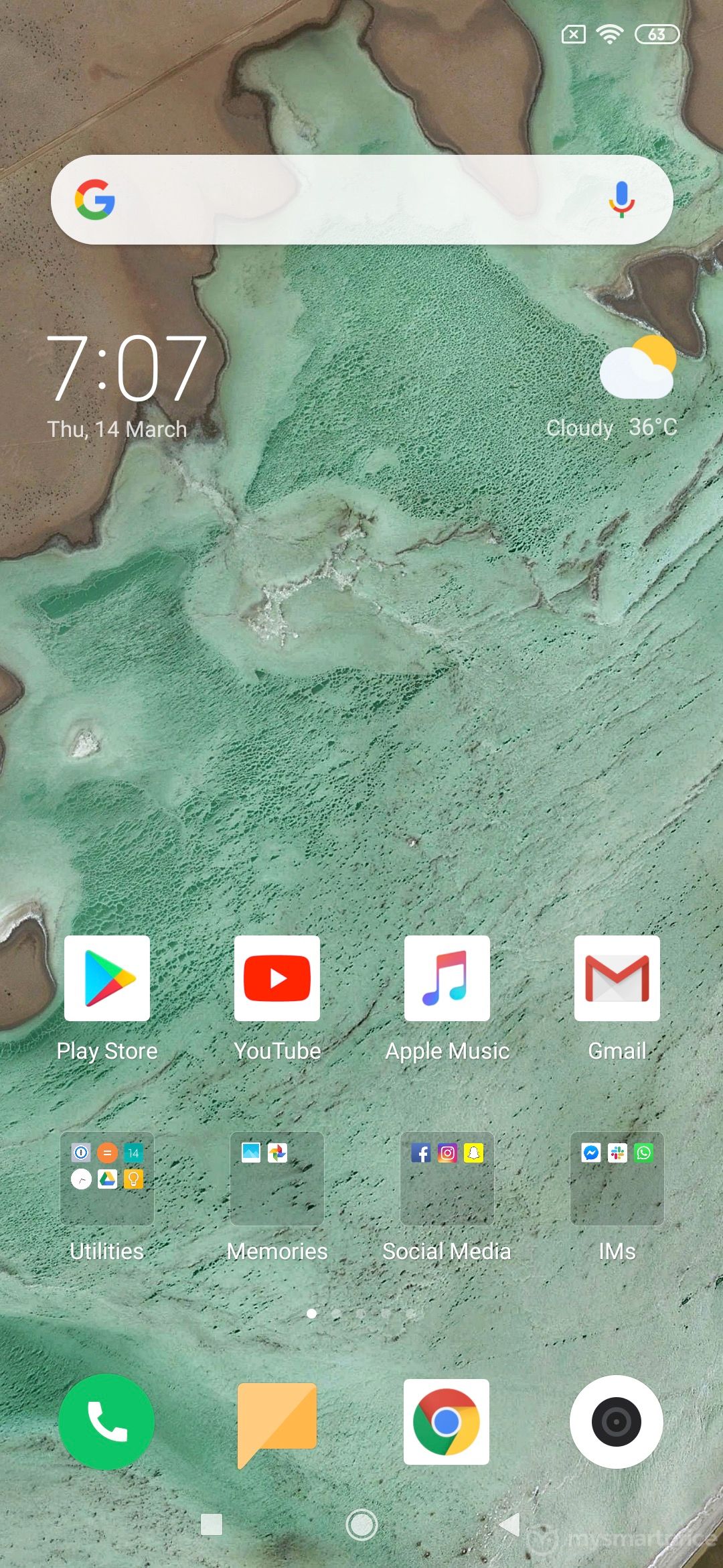 Xiaomi Redmi Note 7 Pro UI Design: Homescreen