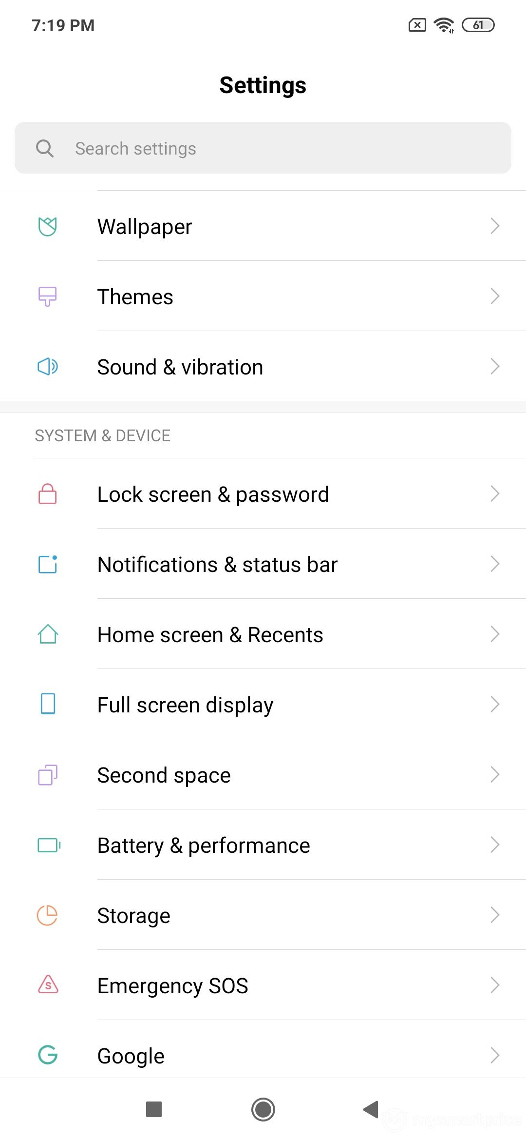 Xiaomi Redmi Note 7 Pro UI Design: Settings (Page 02)