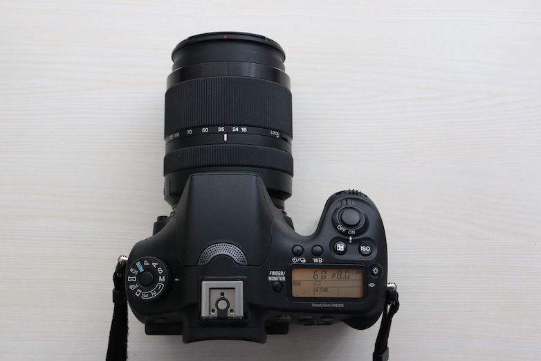 Sony A68 top-panel LCD