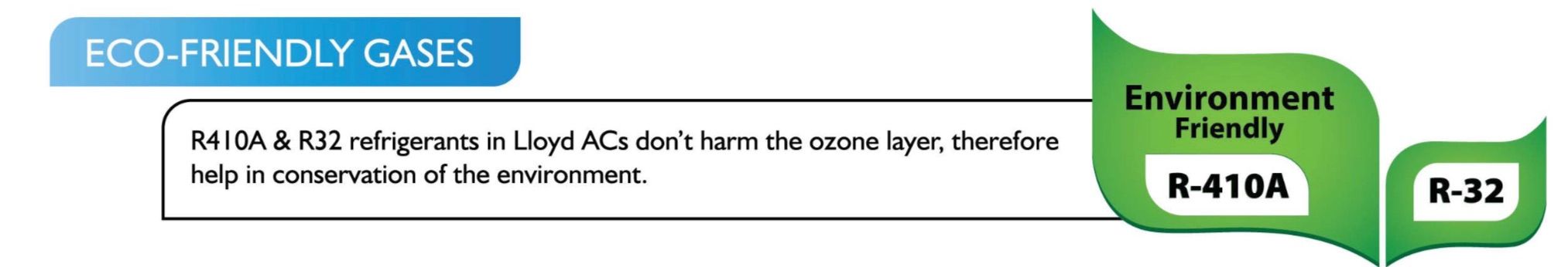 Lloyd AC Eco Friendly Gases