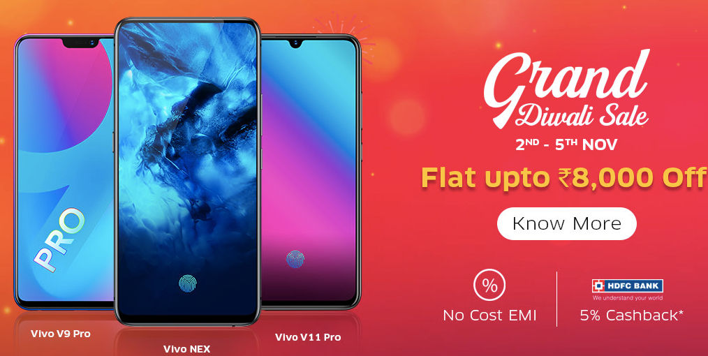 Exciting Freebies, Discount Offers at Vivo Grand Diwali Sale