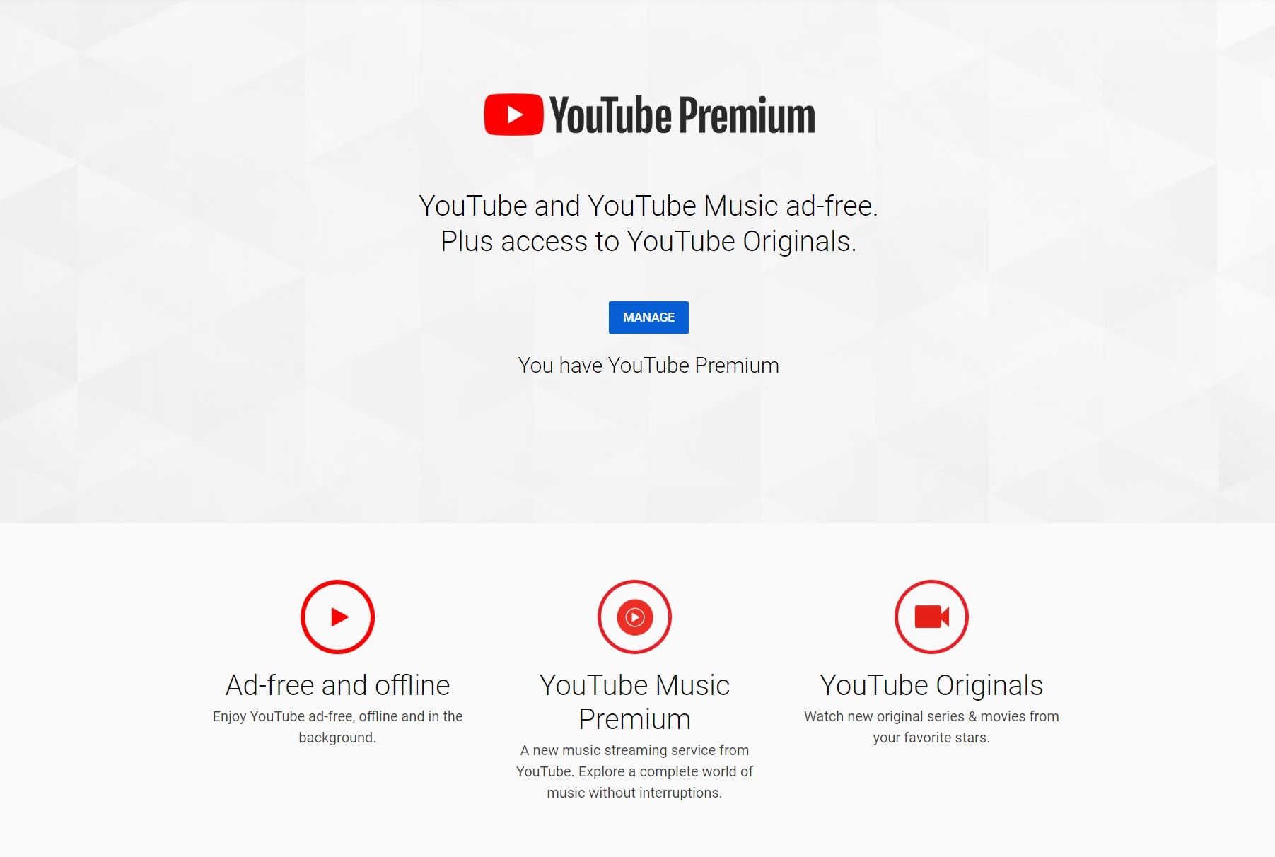 YouTube Premium Features