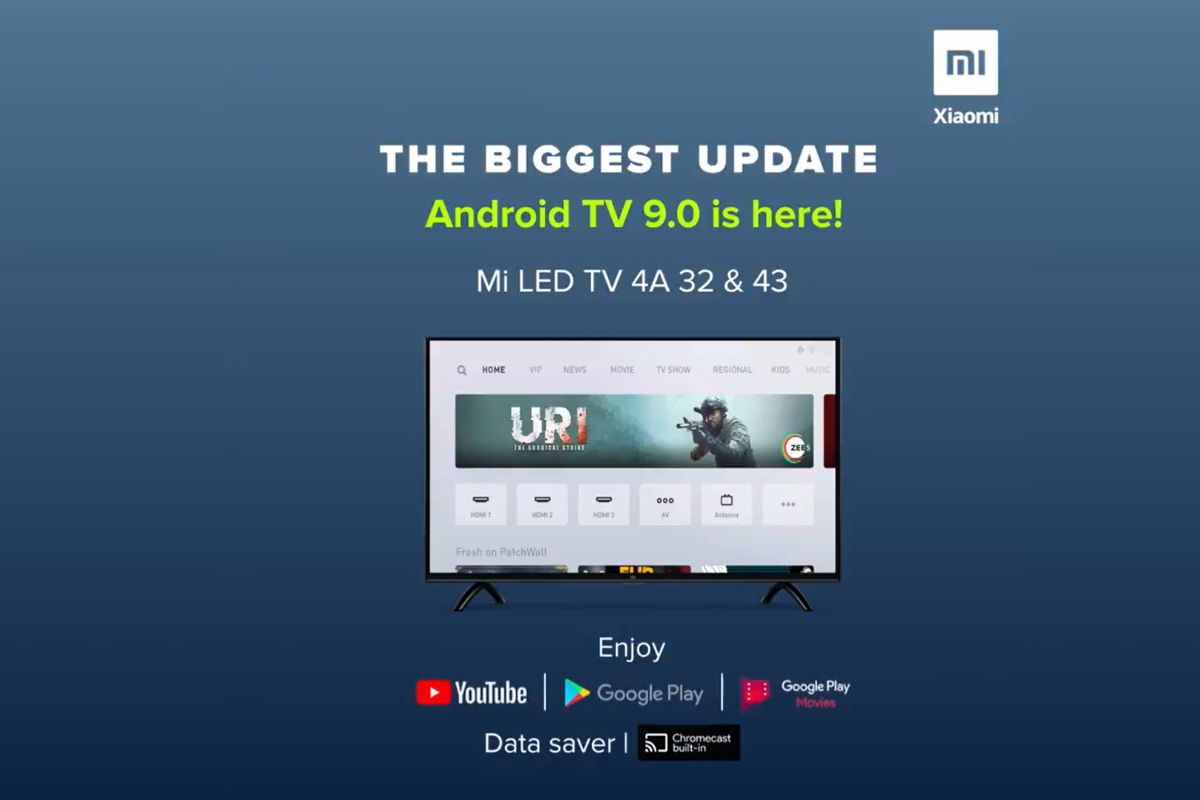 lave mad ø angst Xiaomi Mi TV 4A Models Receiving Android TV 9.0 Update; Brings Chromecast  Built-in, YouTube, More - MySmartPrice