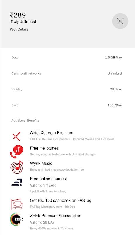 Airtel ZEE5 Subscription