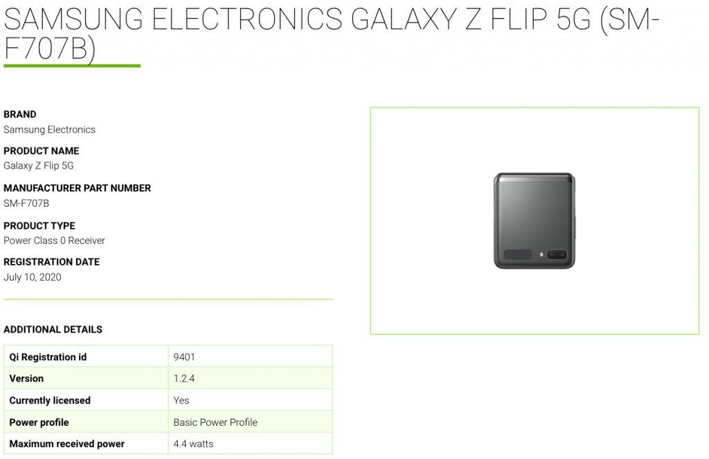 Samsung Galaxy Z Flip 5G (SM-F707B) WPC