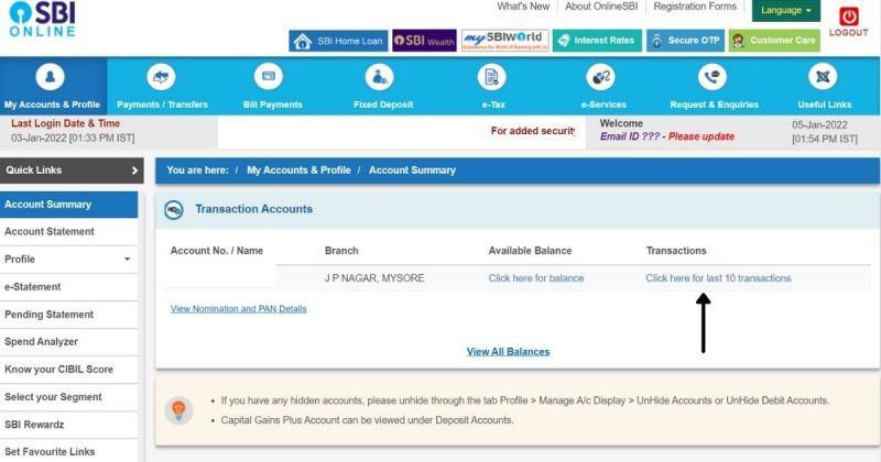 SBI Mini Statement: How To Check Last 5 Transactions History Using ...