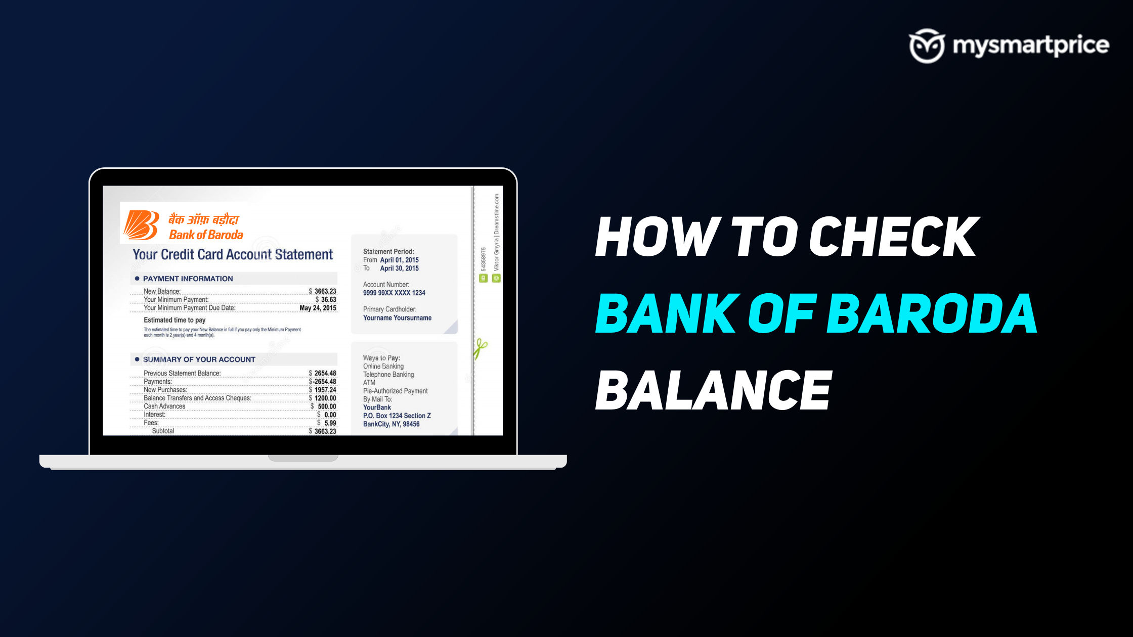 baroda bank balance check number app