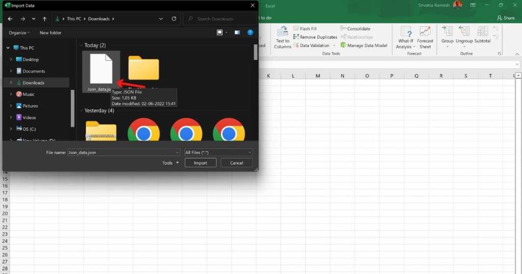 Convert Json File To Microsoft Excel File How To Convert Json File In Excel Using Inbuilt Tools 3518