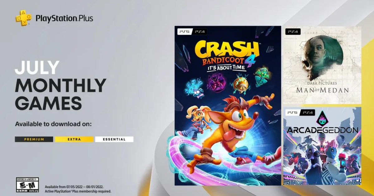 PlayStation Plus Monthly Games for July 2022 Announced Crash Bandicoot