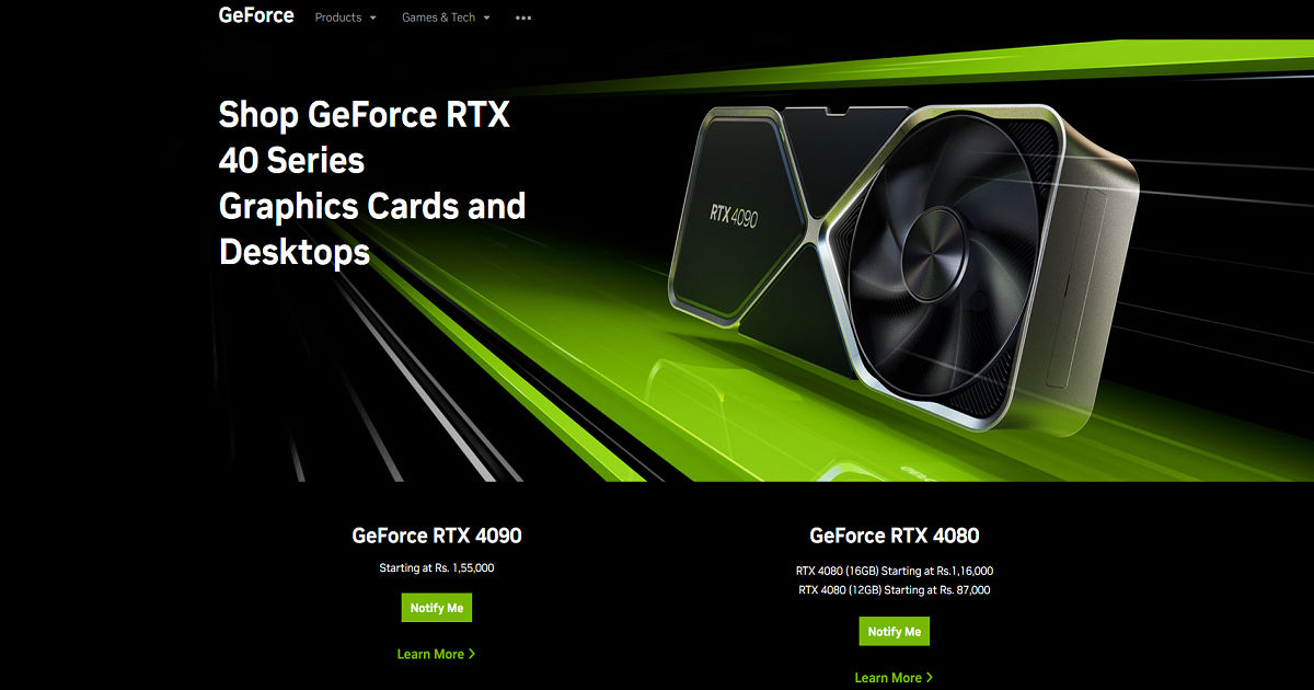 NVIDIA GeForce RTX 4090 4080 Graphics Cards Release Date