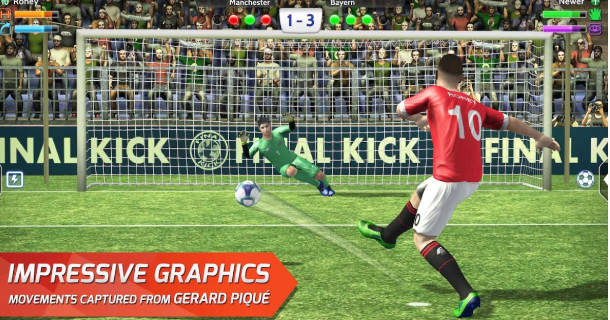 Enjoy an exciting soccer game with realistic graphics, just try