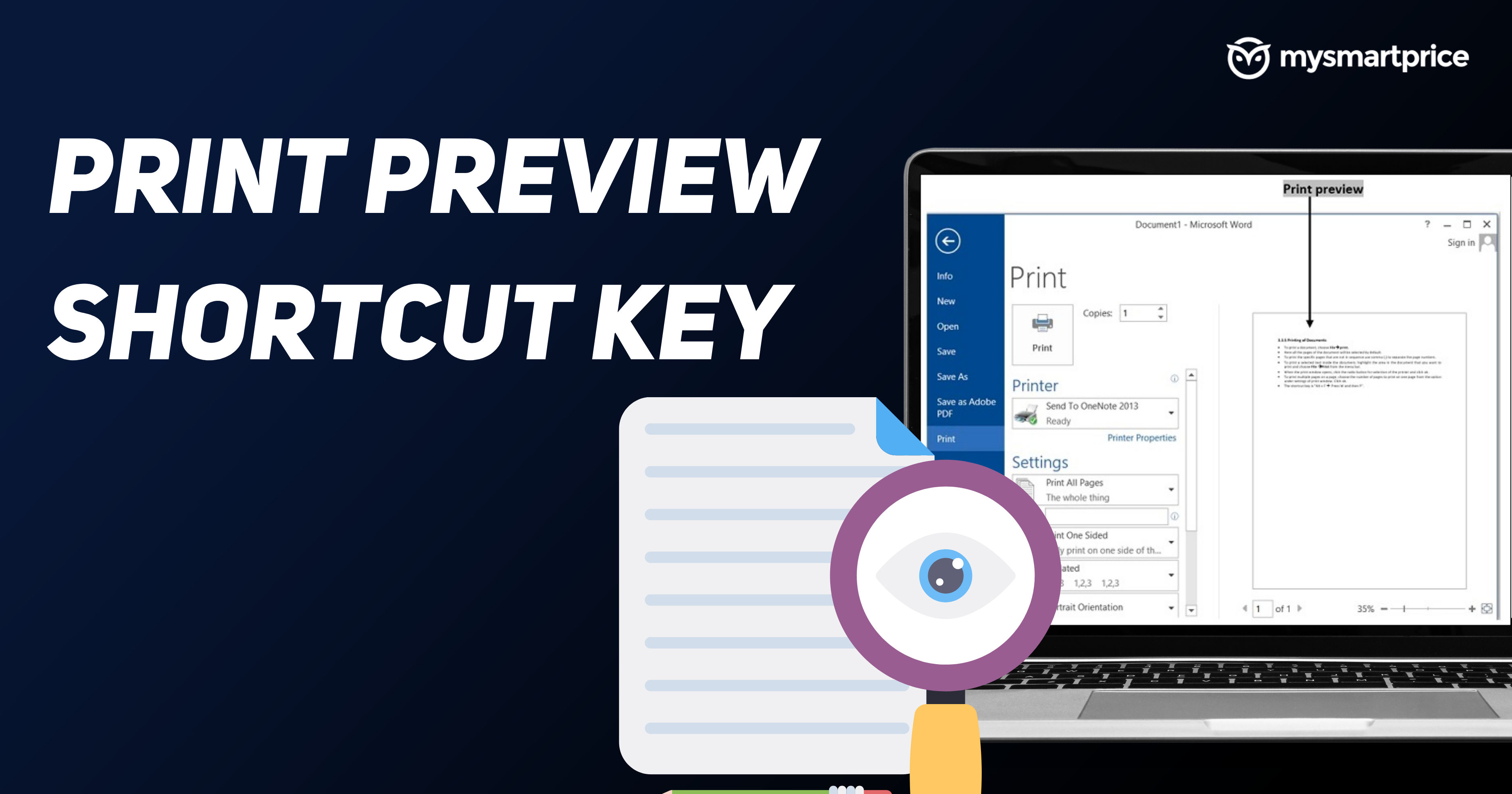 Print Preview Shortcut Key on Windows: How to Use in MS Excel, Word and  PDFs - MySmartPrice