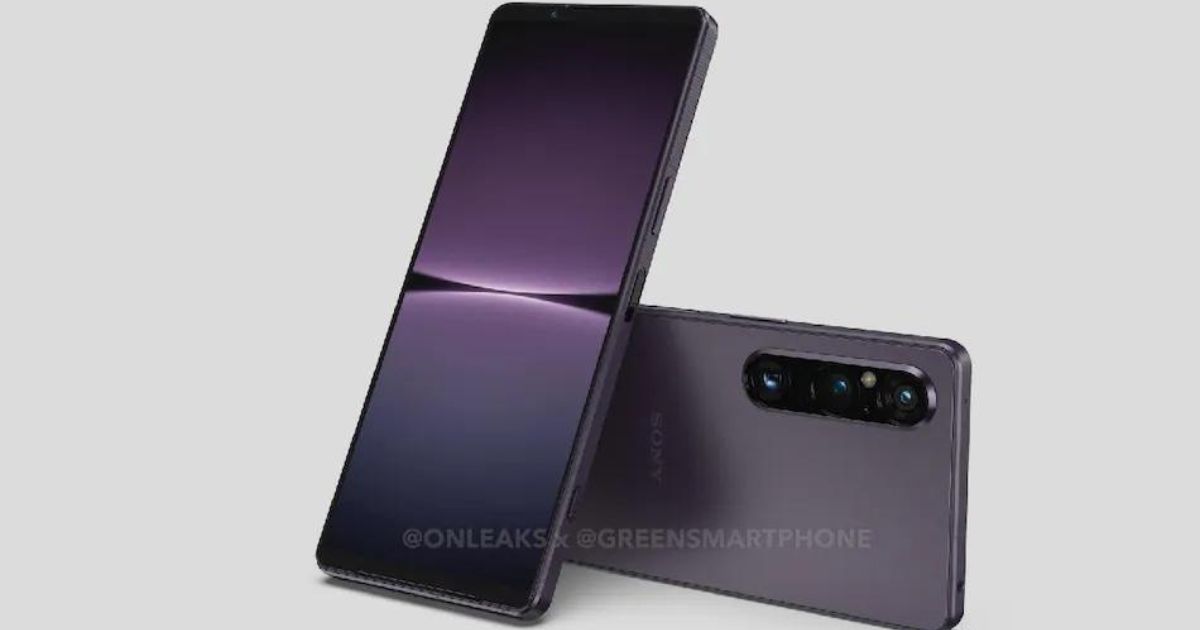 Sony Xperia 1 V render courtesy OnLeaks and Greenmartphones