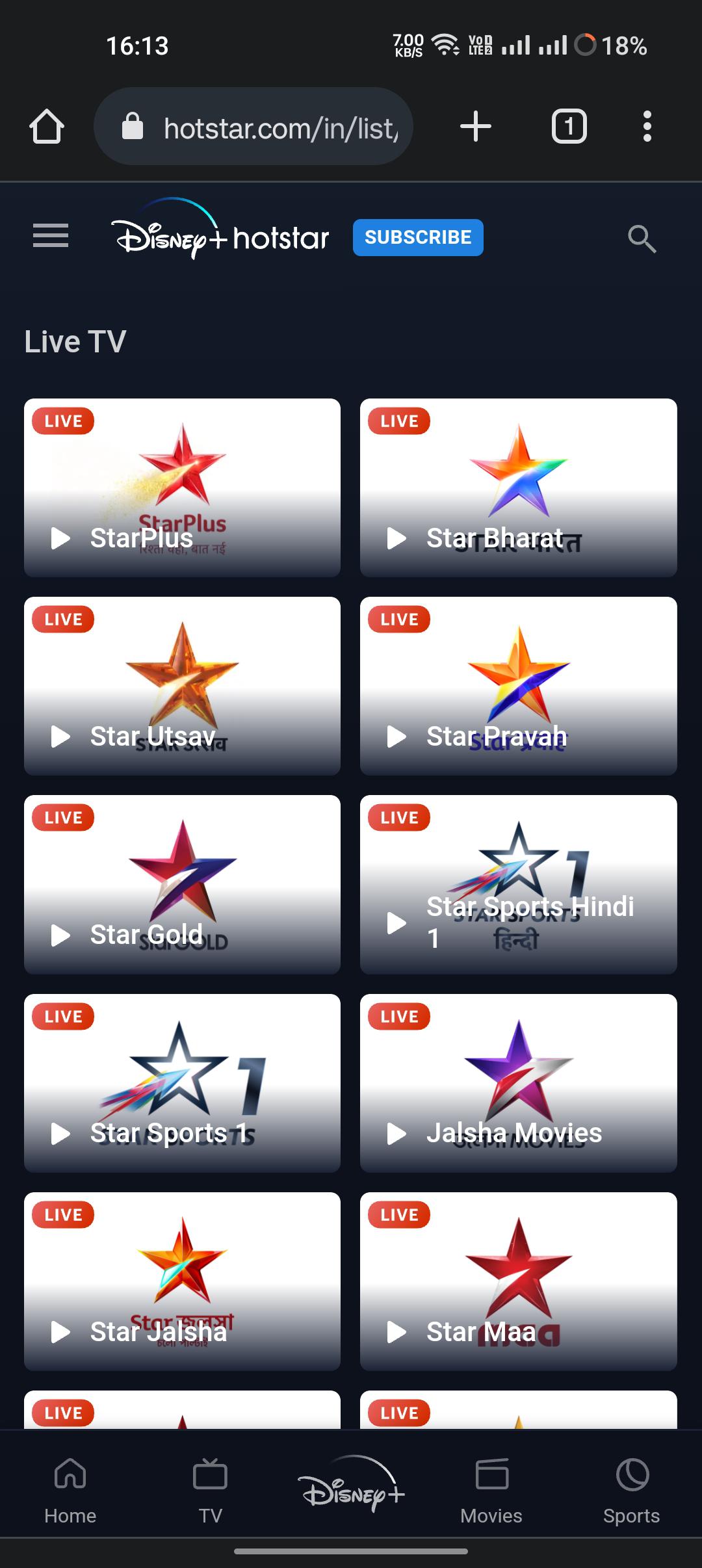 Hot star cricket online channel