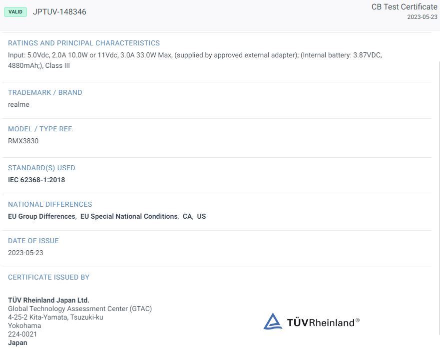 Realme C55 Moniker Confirmed by NBTC; Clears BIS, FCC, and EEC  Certifications, Key Specifications Revealed - MySmartPrice