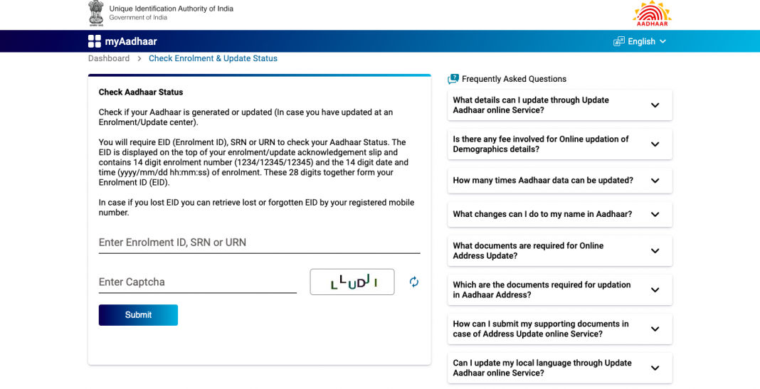 How to check aadhaar card update status online and offline droid news
