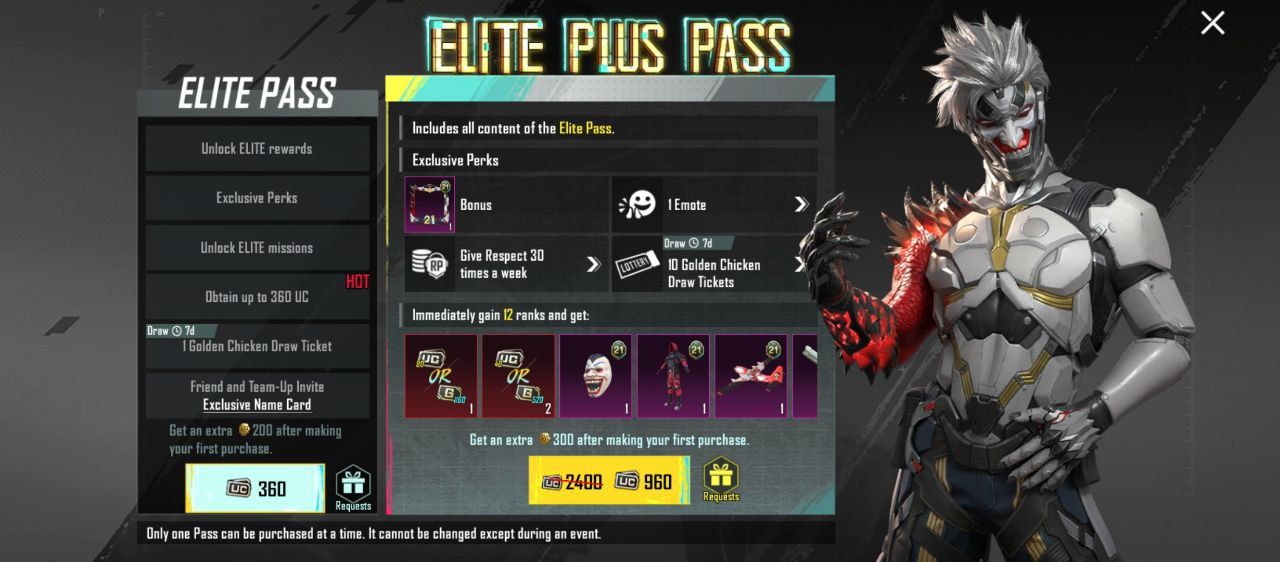 Pubg elite pass store price