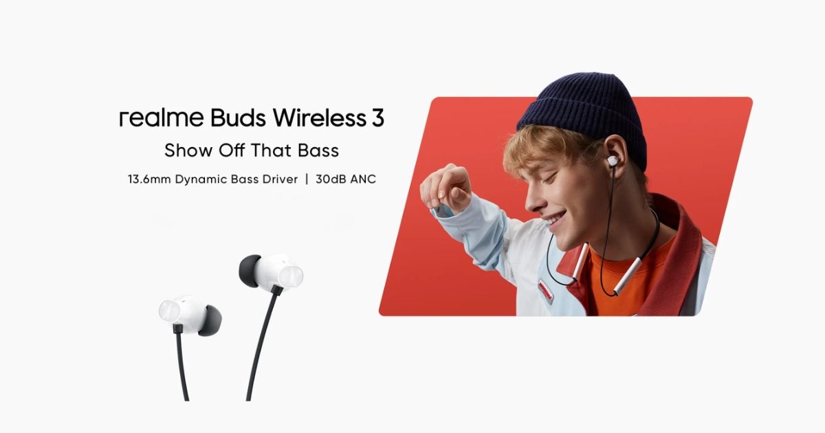 Realme Buds Wireless 3 With 360 degree Spatial Audio 13.6mm