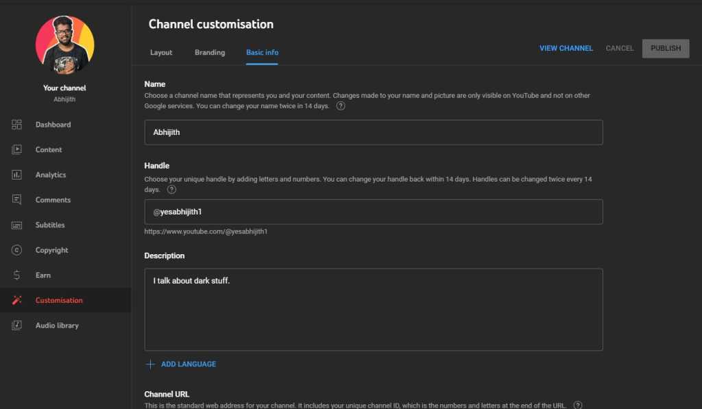 Description For  Channel:  Basics