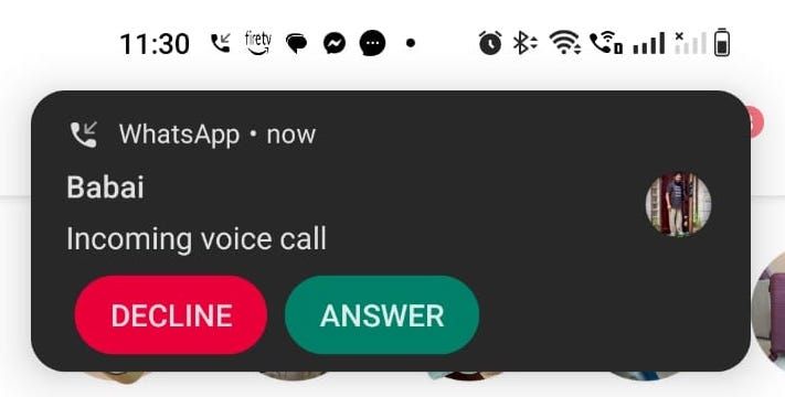 WhatsApp is changing the call notification interface on its platform.