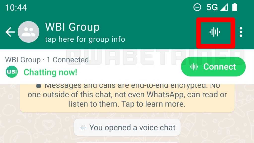 group voice chat in WhatsApp