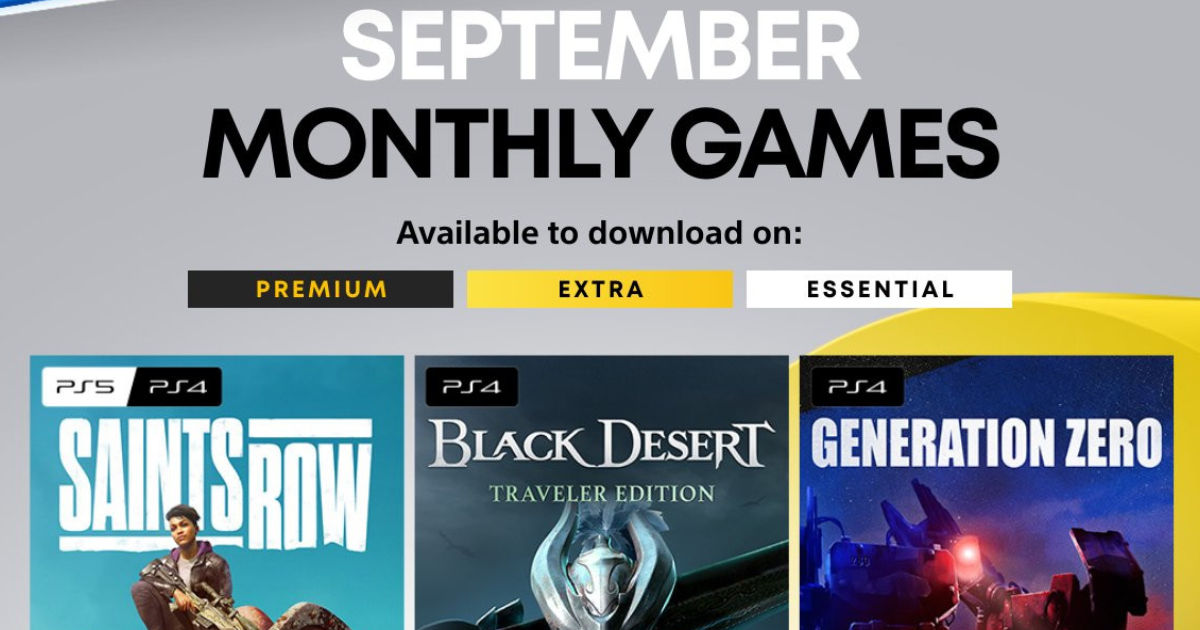 PlayStation Plus Monthly Games for September: Saints Row, Black Desert – Traveler Edition, Generation Zero – PlayStation.Blog