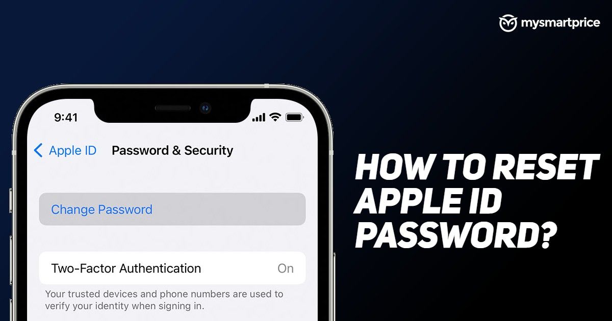 Resetting apple deals id password