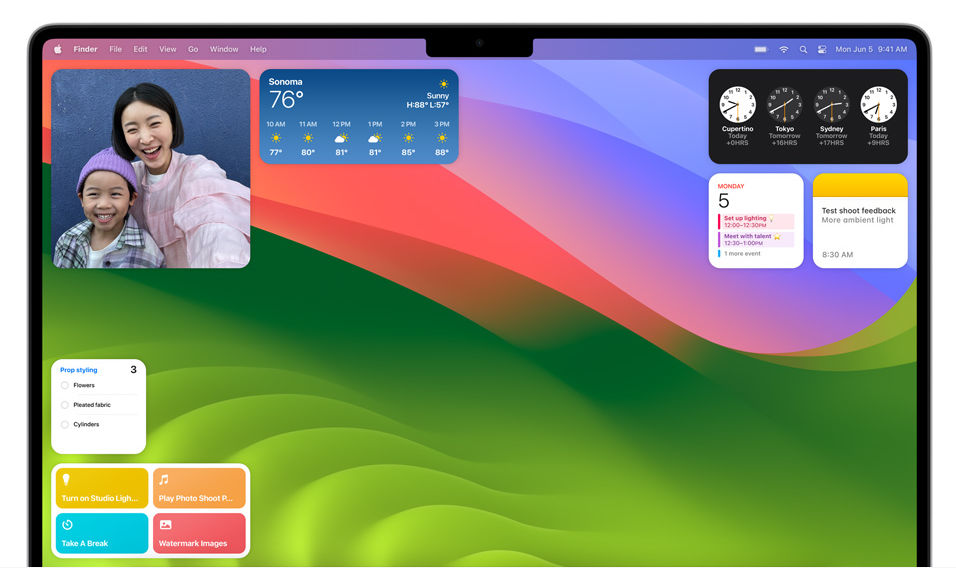 macOS Sonoma brings new interactive widgets for desktop.