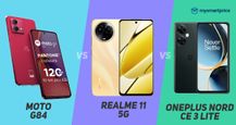 Moto G84 5G vs Realme 11 5G vs OnePlus Nord CE 3 Lite: Price in India, Specifications and Features Compared