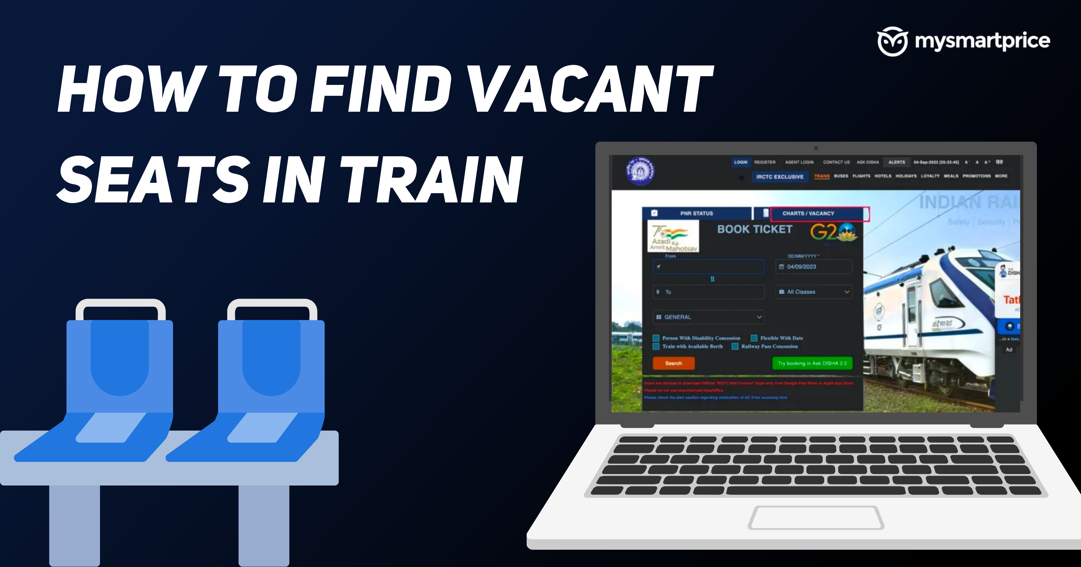 How to Find Vacant Seats in Train Using Chart Vacancy on IRCTC App