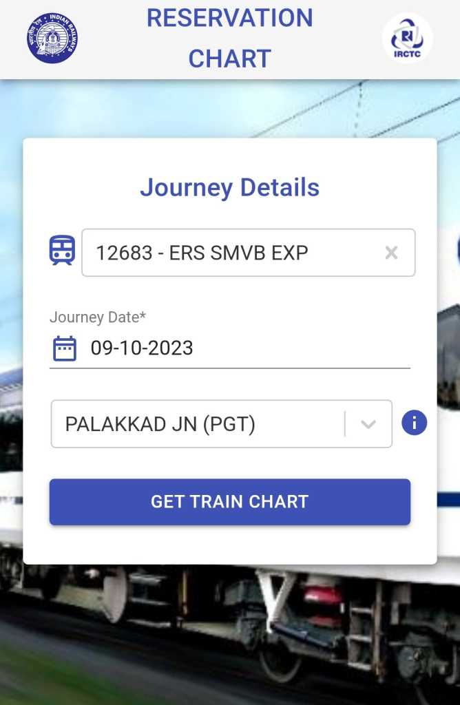 Irctc Chart Vacancy With Name 