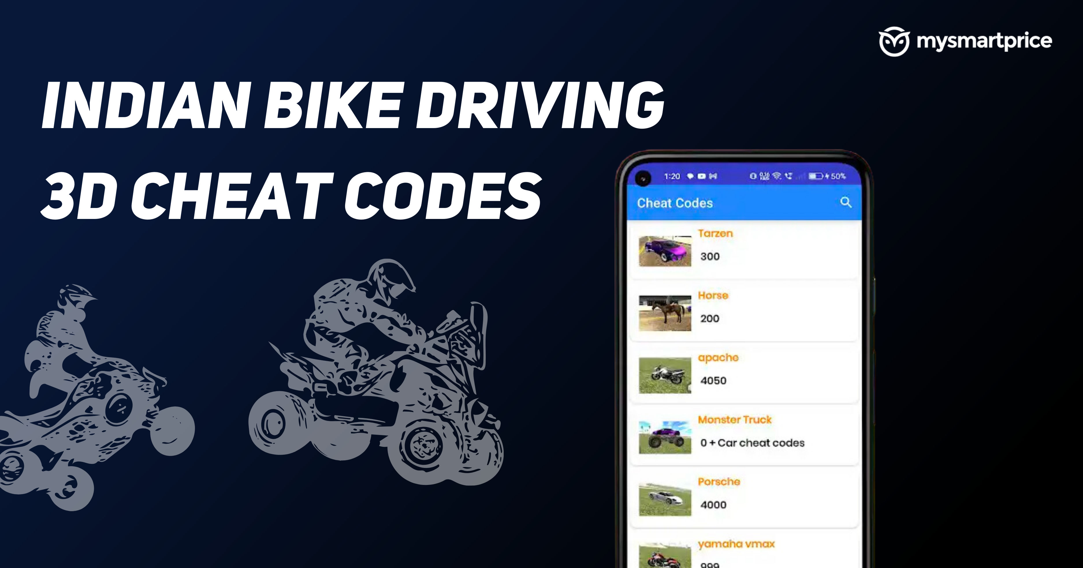 Indian Bike Driving 3D Cheat Codes (December 2023) - MySmartPrice