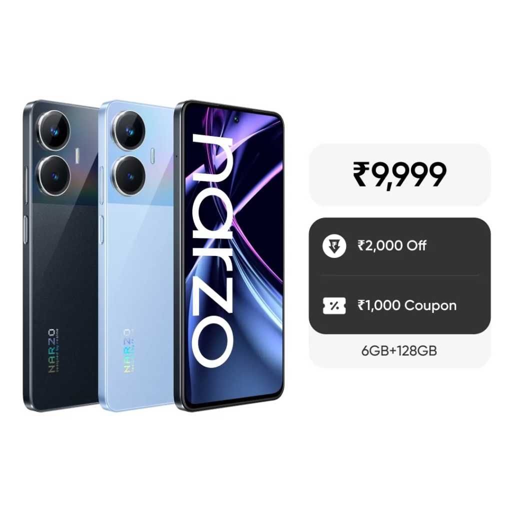 Realme is offering Rs 3,000 off on Narzo N55 during the Realme Narzo Week sale.