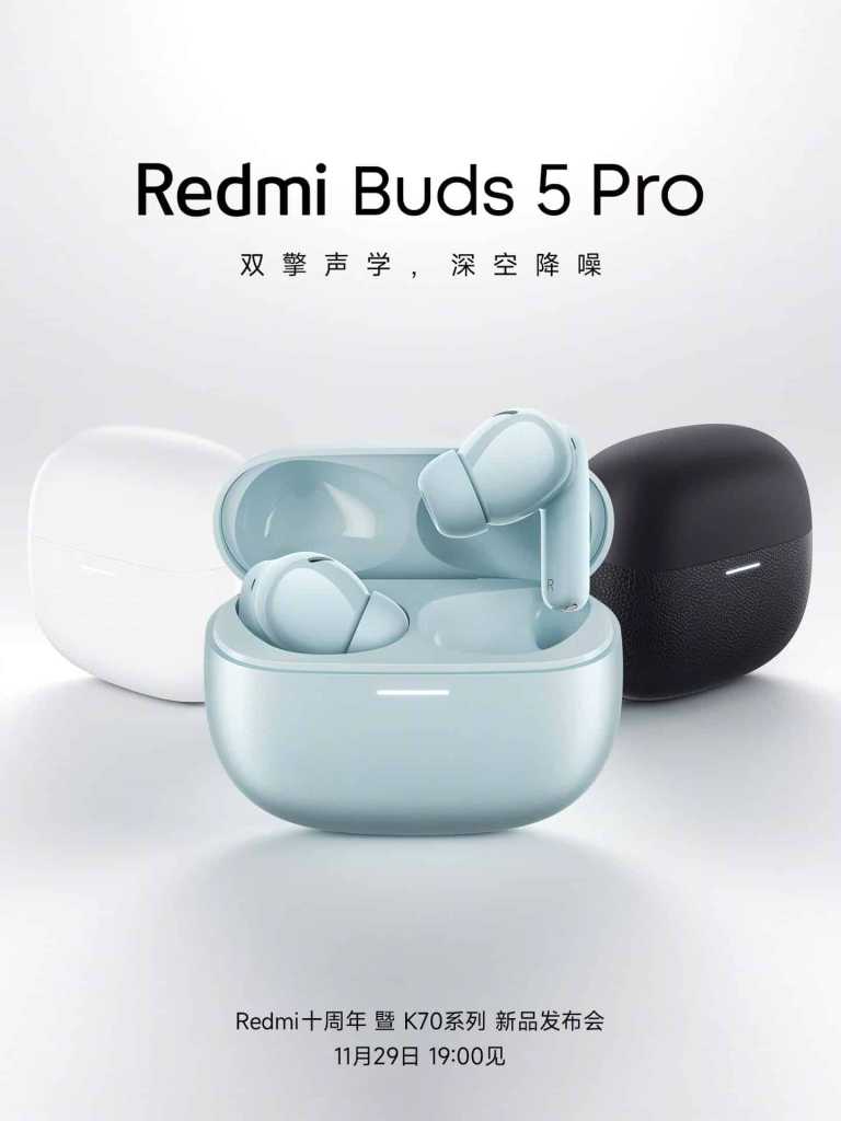 Redmi Buds 5 Pro is coming as the beefed up variant of the Redmi Buds 5.